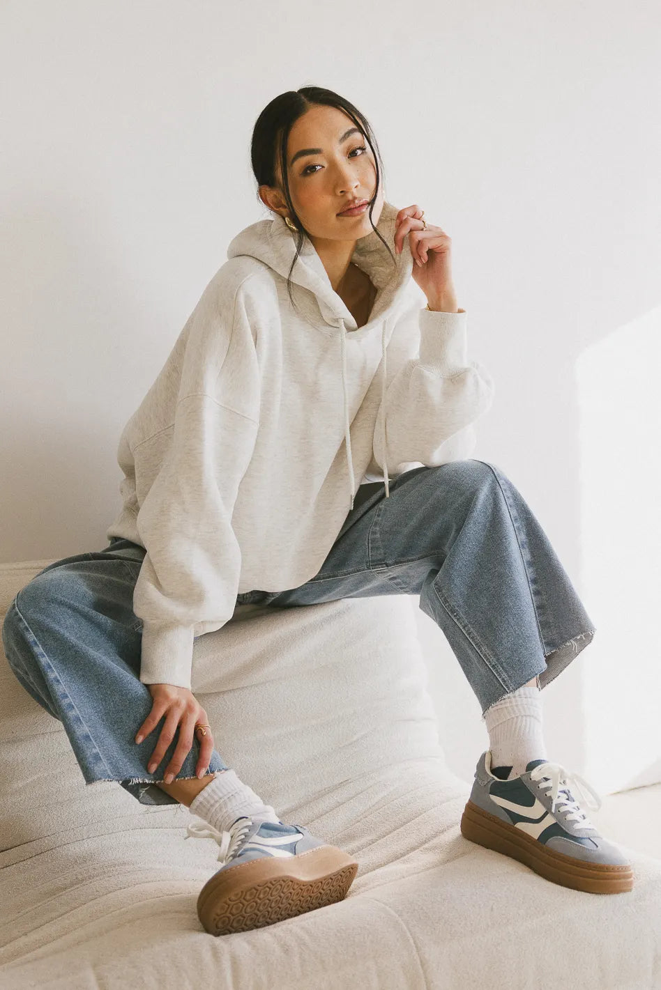 Andie Oversized Hoodie in Grey