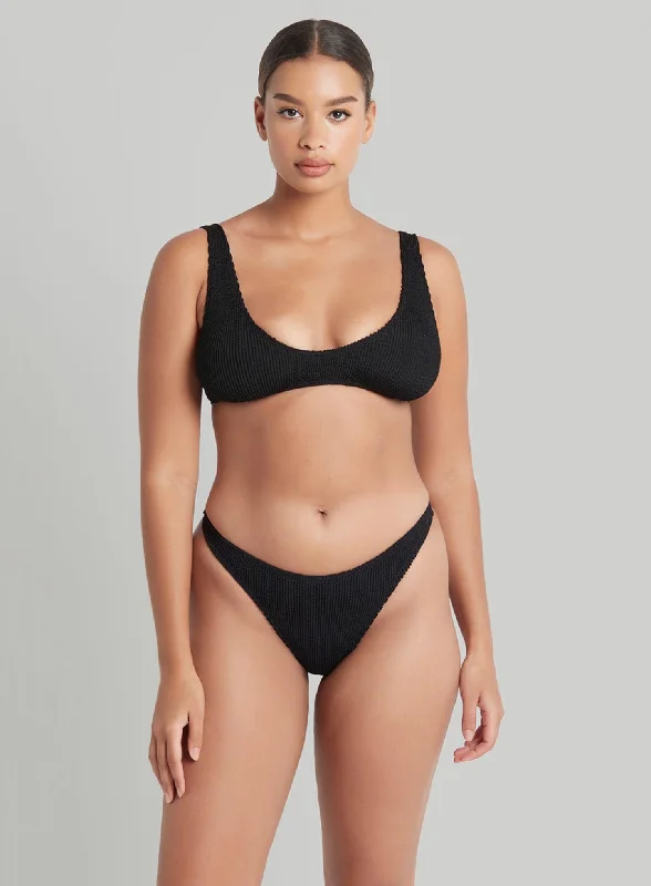 Bond Eye: Scout Crop Bikini Top Black Eco