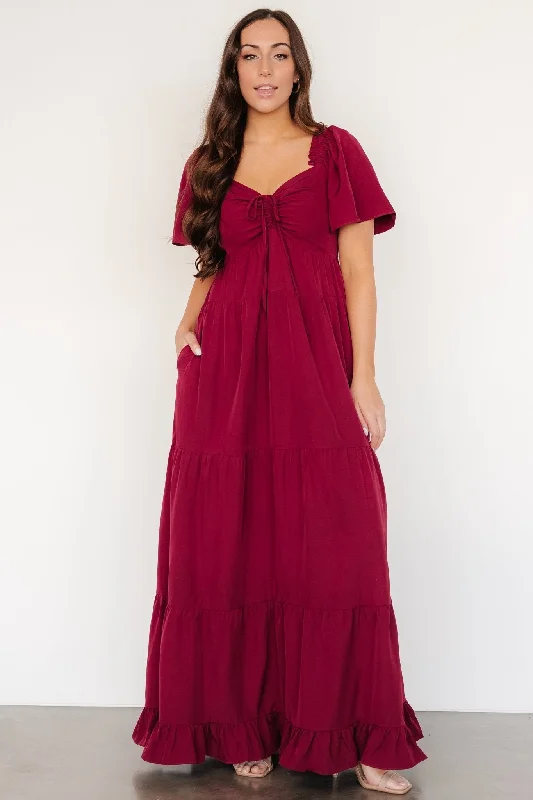 Raya Maxi Dress | Berry