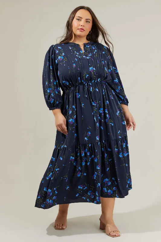 THE TOURN MIDI PLUS DRESS--FLASH SALE