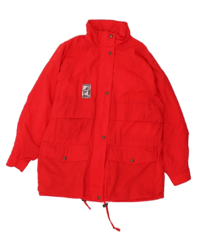 ELHO Womens Oversized Windbreaker Jacket EU 38 Medium Red Polyamide