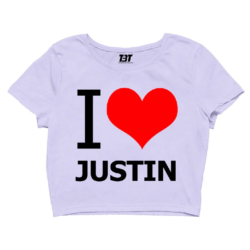 Justin Bieber Crop Top - I Love Justin