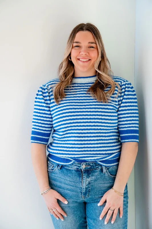 Blue Haze Striped Sweater