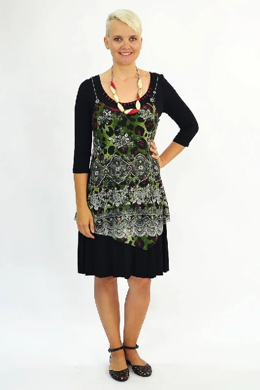 Long Green Floral Tunic