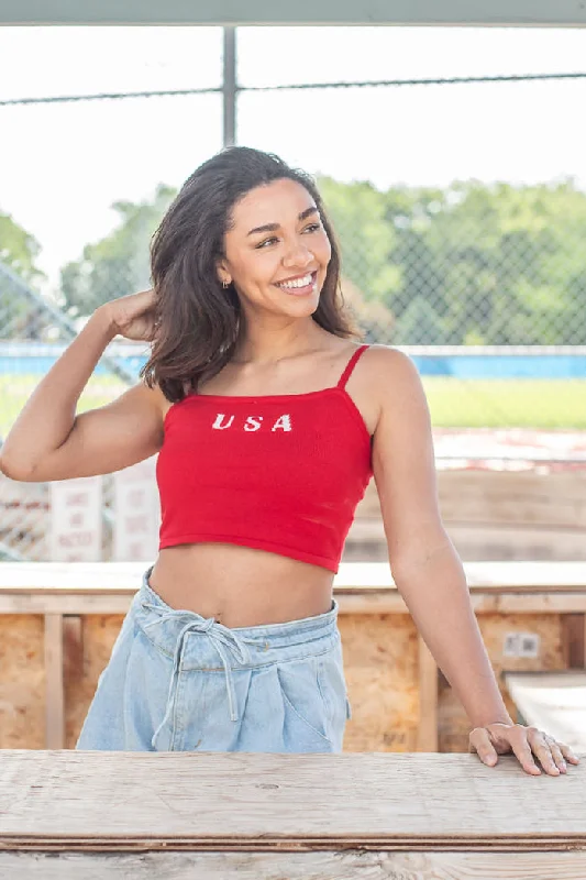 USA Crop Top