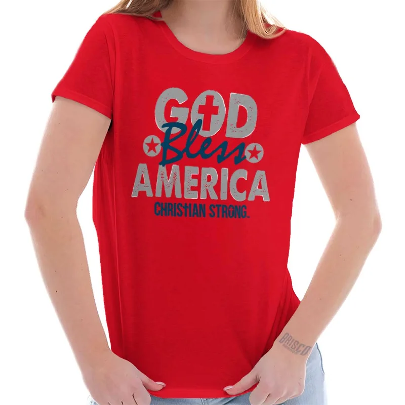 God Bless Christian Ladies T Shirt