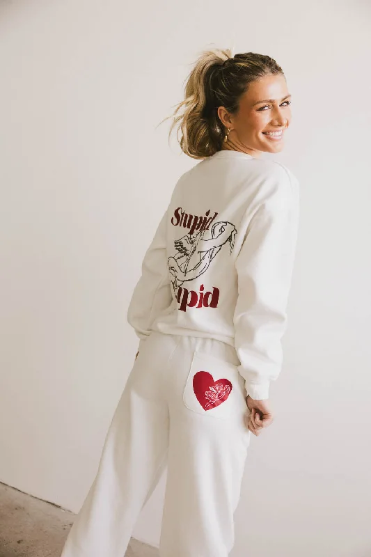 Stupid Cupid Crew Neck Sweater