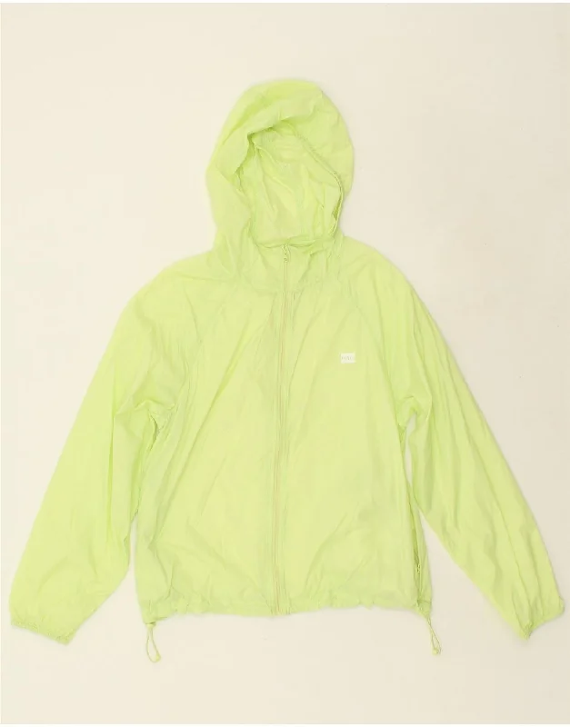 LEVI'S Womens Hooded Rain Jacket UK 10 Small Green Nylon