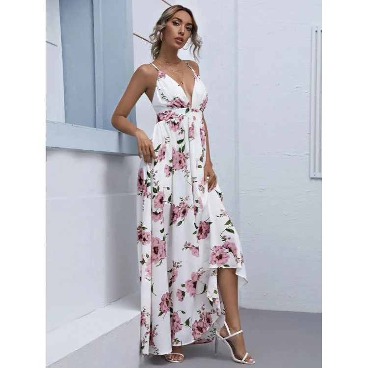 Julian Floral Stylish Chiffon A-Line Dress