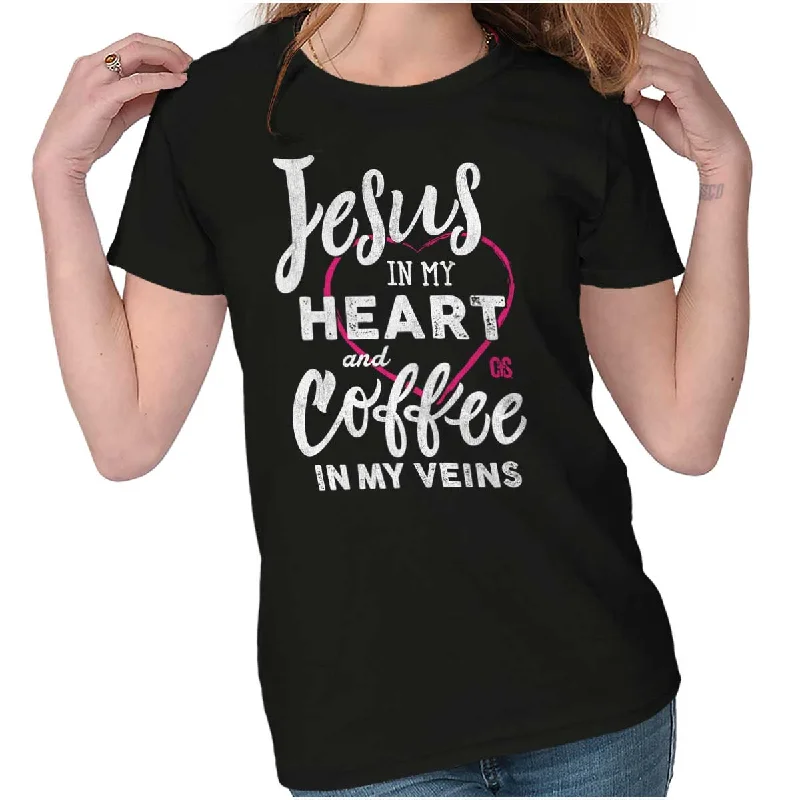 Coffee Veins Ladies T Shirt