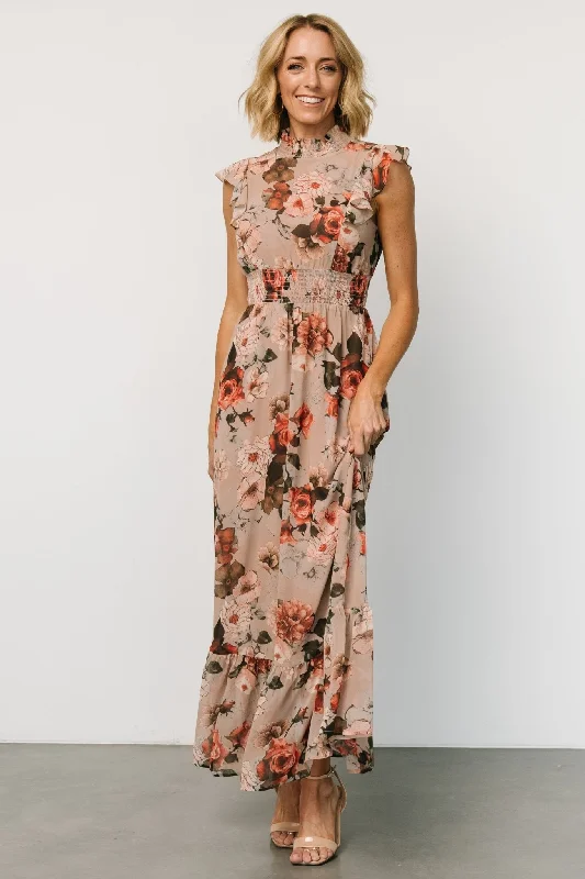 Kearny Ruffle Maxi Dress | Blush + Vintage Floral