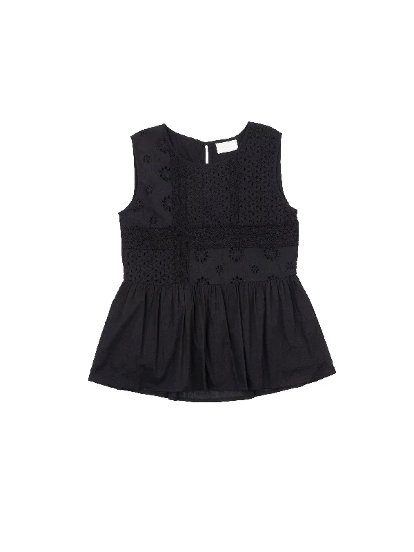 NORAH SUE Embroidery Cotton Vest