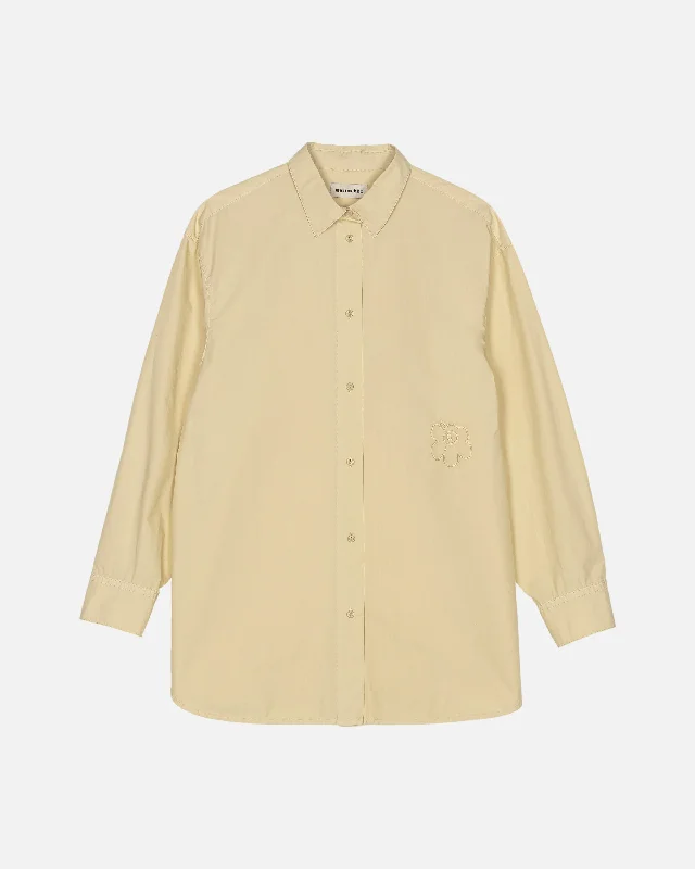 Griste Solid Cotton Shirt With Emb Unikko 80cm