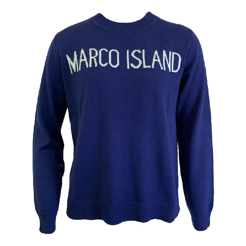 Marco Island Cotton Cashmere Crew Neck Sweater - Midnight