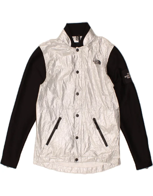 THE NORTH FACE Womens Bomber Jacket UK 10 Small Silver Colourblock