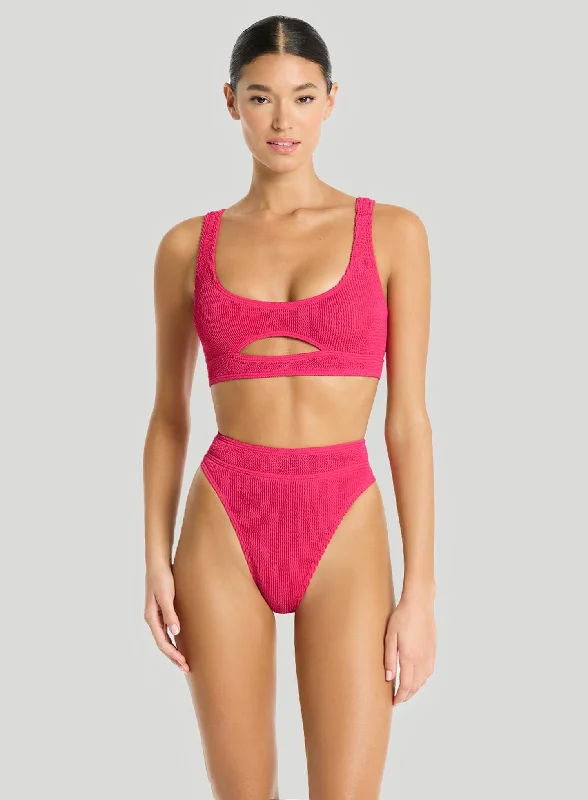 Bond Eye: Sasha Crop Bikini Top Raspberry