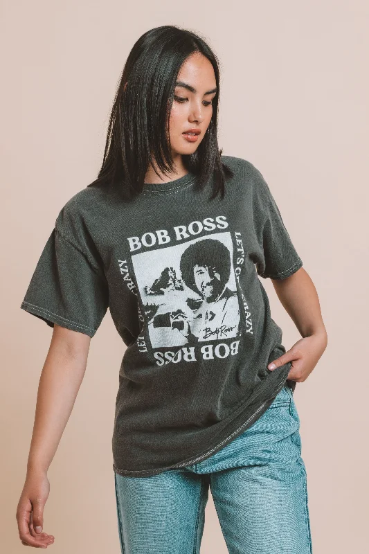 Daisy Street Bob Ross Let's Get Crazy Relaxed T-Shirt