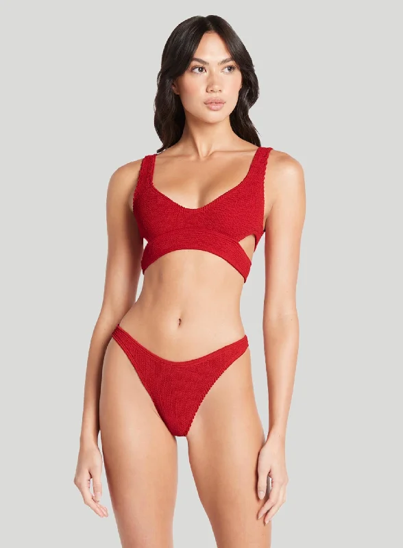 Bond Eye: Nino Crop Bikini Top Baywatch Red