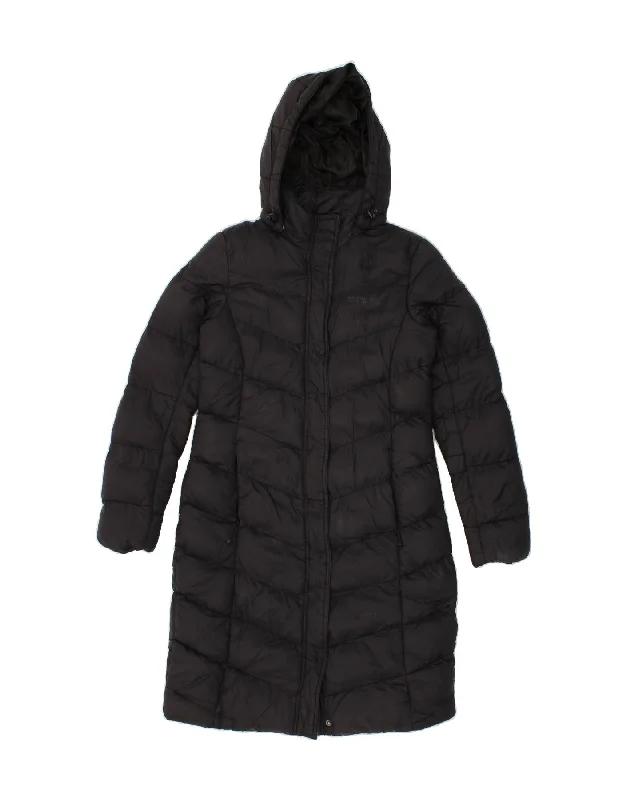 MOUNTAIN WAREHOUSE Womens Hooded Padded Coat UK 8 Small Black Polyester