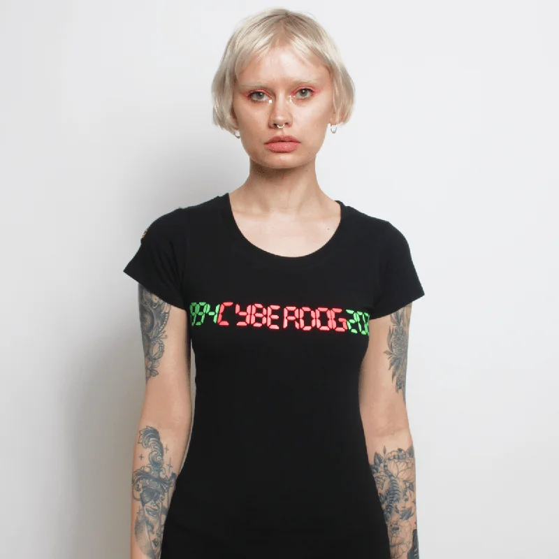 RAVE ON T-SHIRT BLACK WOMENS