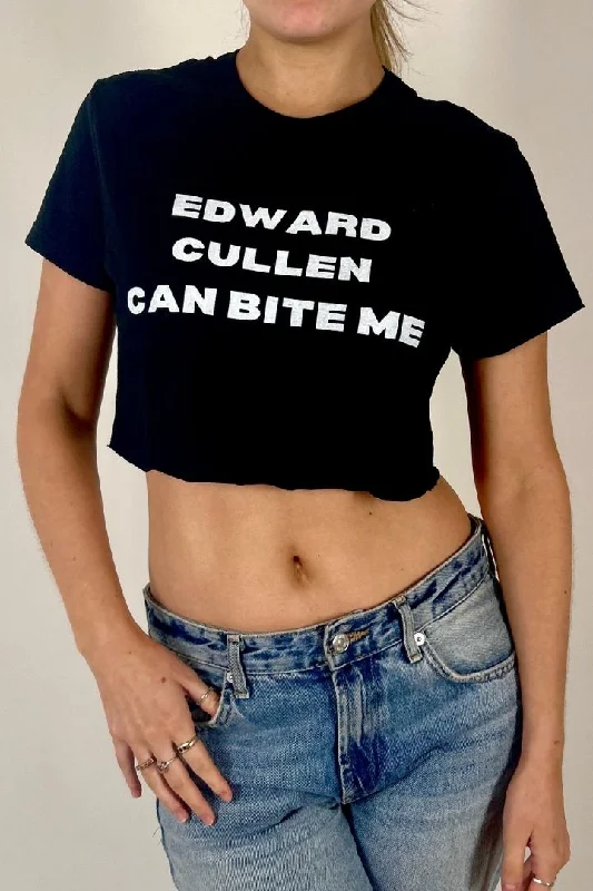 Daisy Street Edward Cullen Cropped Baby Tee