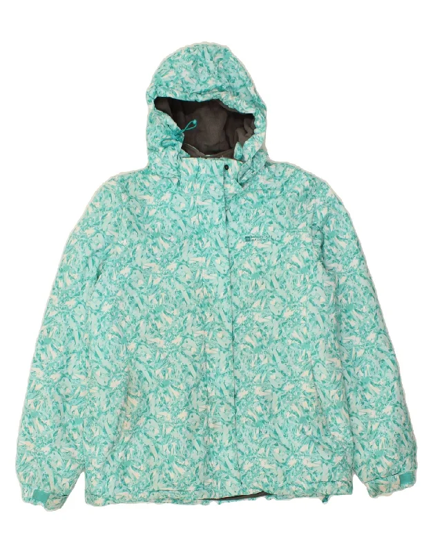 MOUNTAIN WAREHOUSE Womens Hooded Windbreaker Jacket UK 14 Large Turquoise