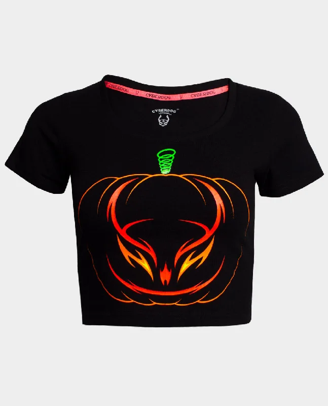 CYBERWEEN LOGO TIGHT CROP TEE