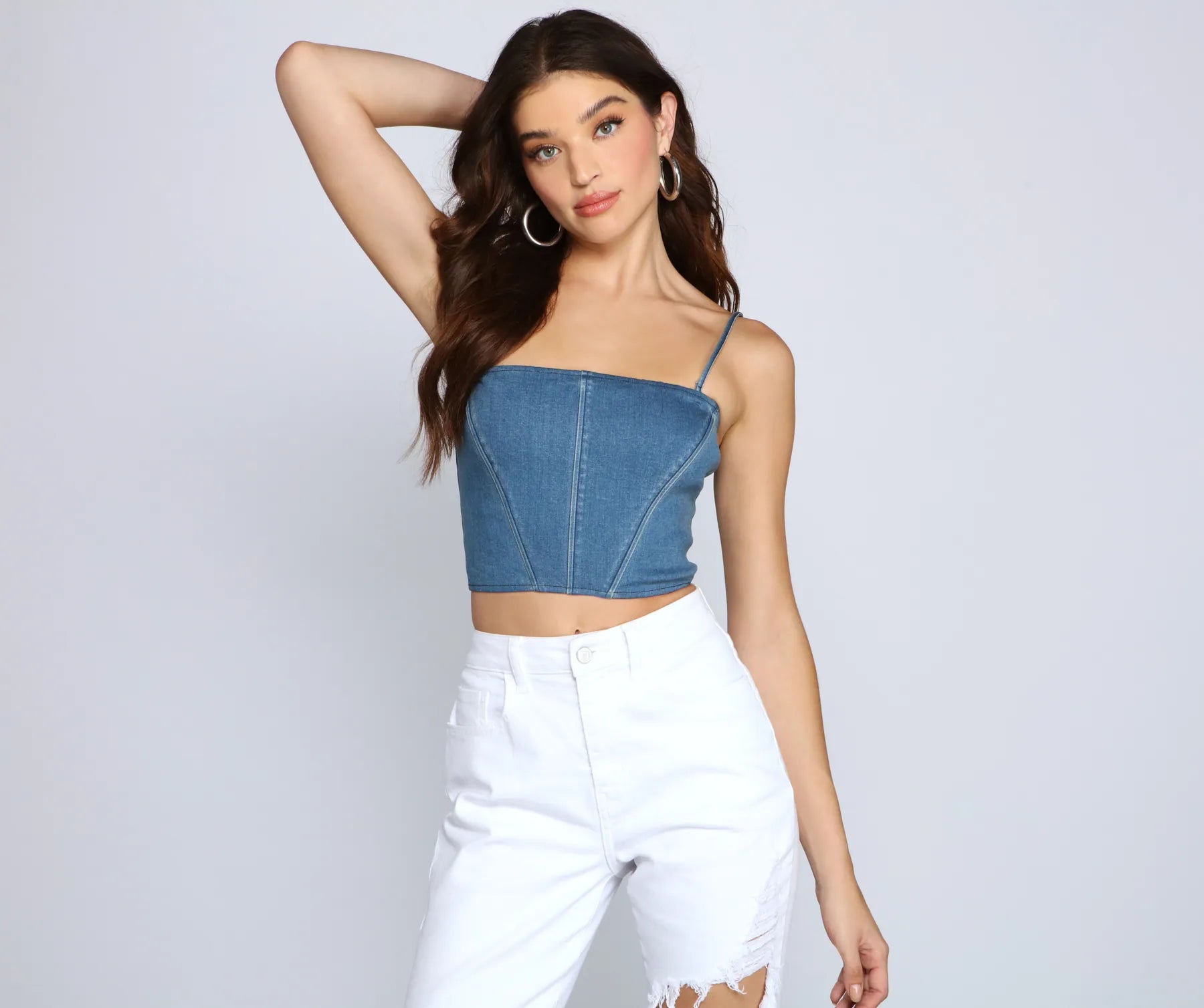 Classic Staple Denim Corset Top