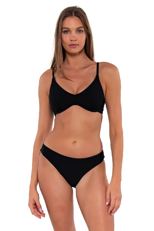 Sunsets Black Brooke U-Wire Top